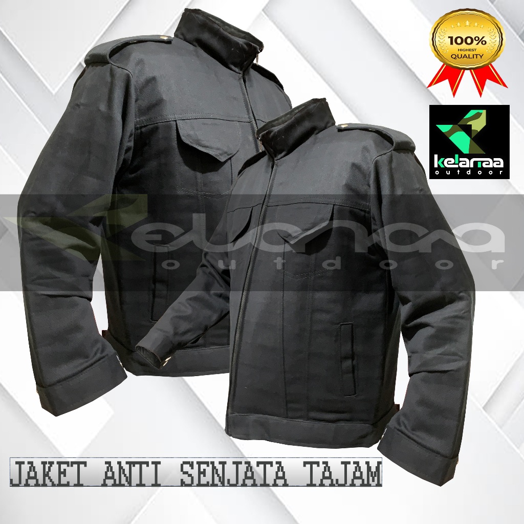 JAKET ANTI SENJATA TAJAM HITAM - JAKET SAJAM HITAM - BAJU ANTI SAJAM ORIGINAL