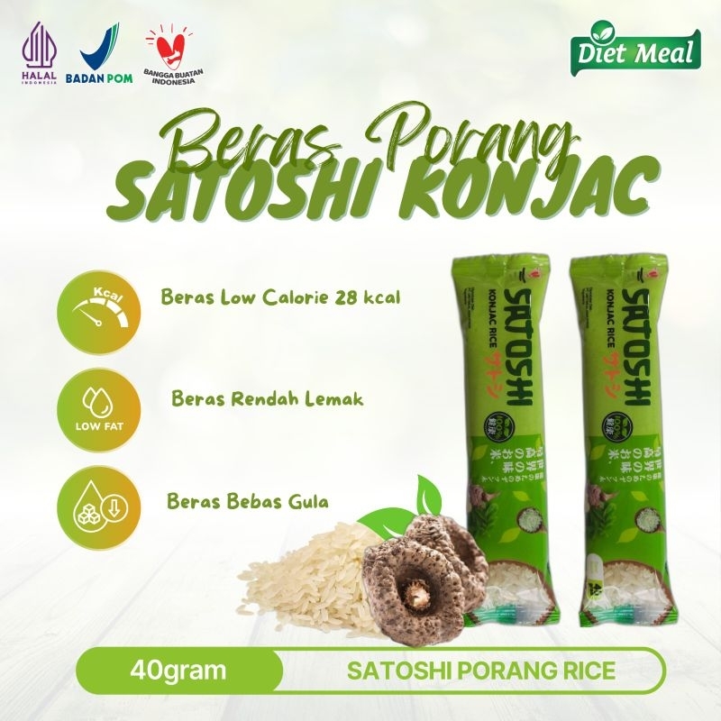 

Beras Porang shirataki SATOSHI kemasan 40 gram sacet