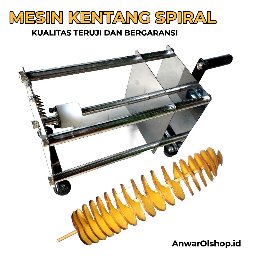 Mesin Pemotong Kentang Curly Viral Terbaru Berbahan Stainless Kokoh