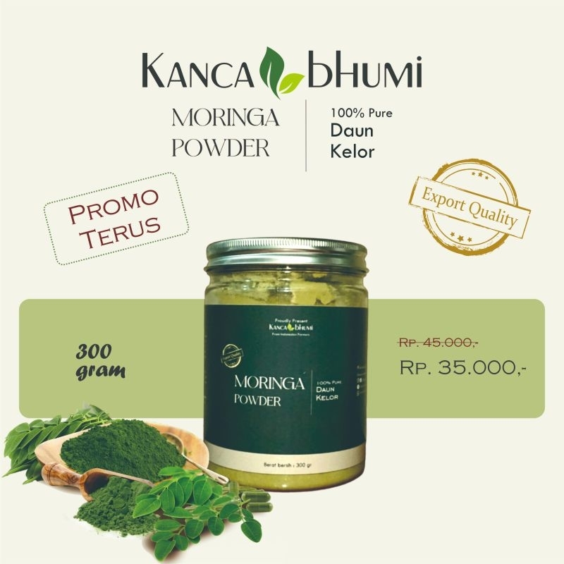 

Kanca Bhumi Kelor Bubuk / Moringa Powder 300 gram