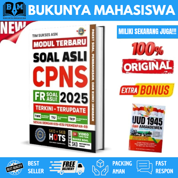 ORIGINAL MODUL TERBARU SOAL ASLI CPNS 2025 BUKU PADUAN LULUS SELEKSI CPNS 2025 SESUAI KISI-KISI KEME