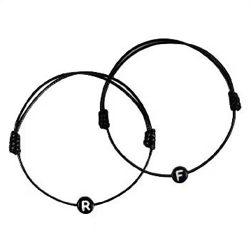 Gelang Couple Pasangan Bracelet Inisial Nama Tali Anti Air