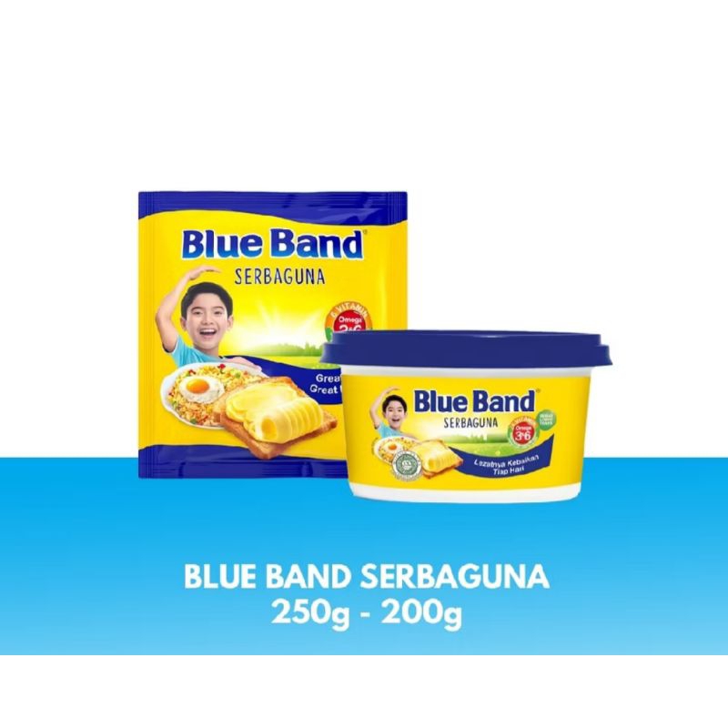 

Blue Band Margarine Serbaguna 200gr Sachet / 250gr Cup / Margarin