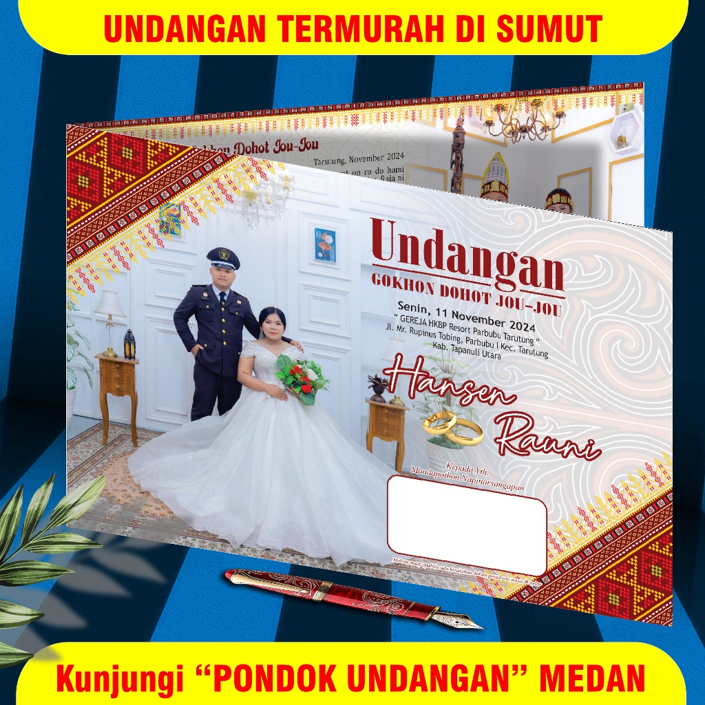 Undangan Nikah Pernikahan Adat Batak Luxury Kilat