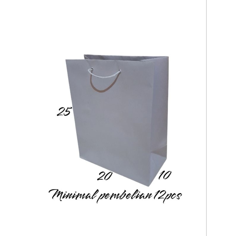 

Paper bag putih P20 L12 T25 Paper bag polos putih Tas kertas