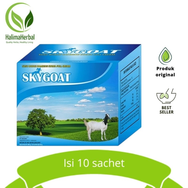 

SKYGOAT-SUSU KAMBING ETAWA bubuk original 1 box isi 10 sachet