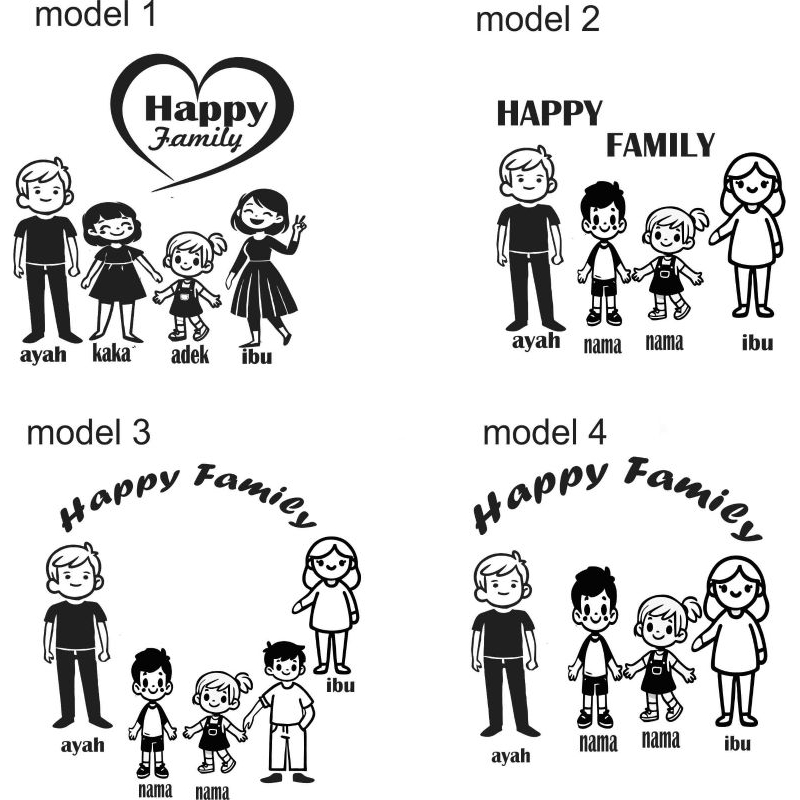 

Cutting Stiker HAPPY FAMILY