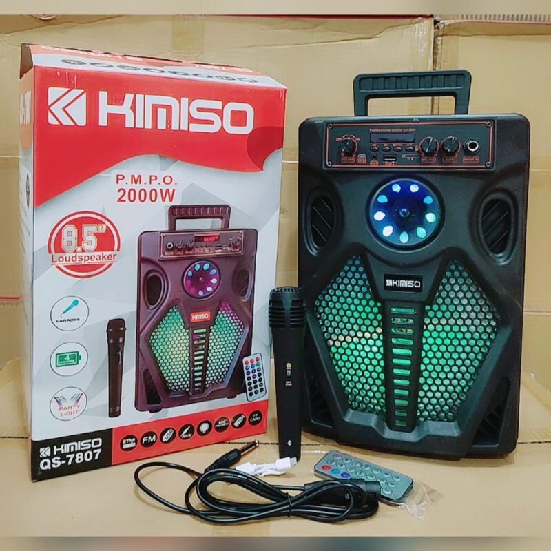 Speaker Bluetooth MKC Kimiso QS-7807 8,5 inchi + Mic Karaoke