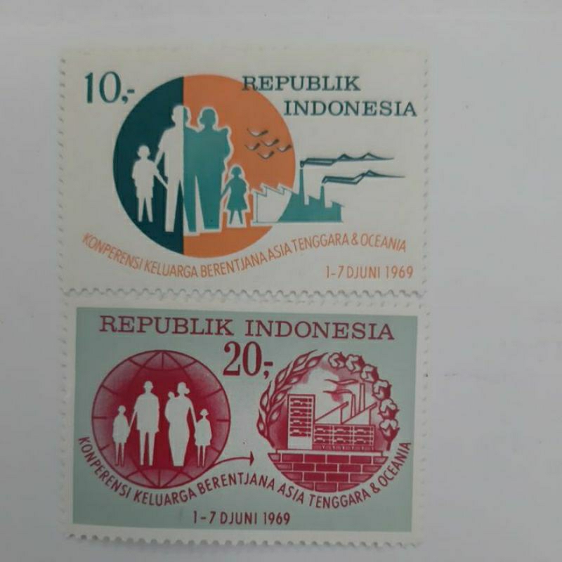 

Perangko Keluarga Berancana 1969 set 2 prangko