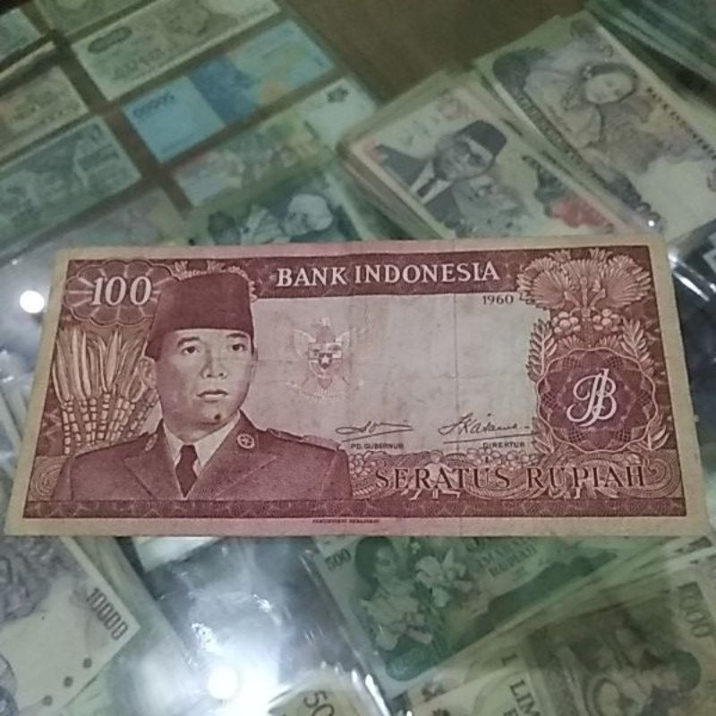 uang kuno 100 rupiah soekarno ori