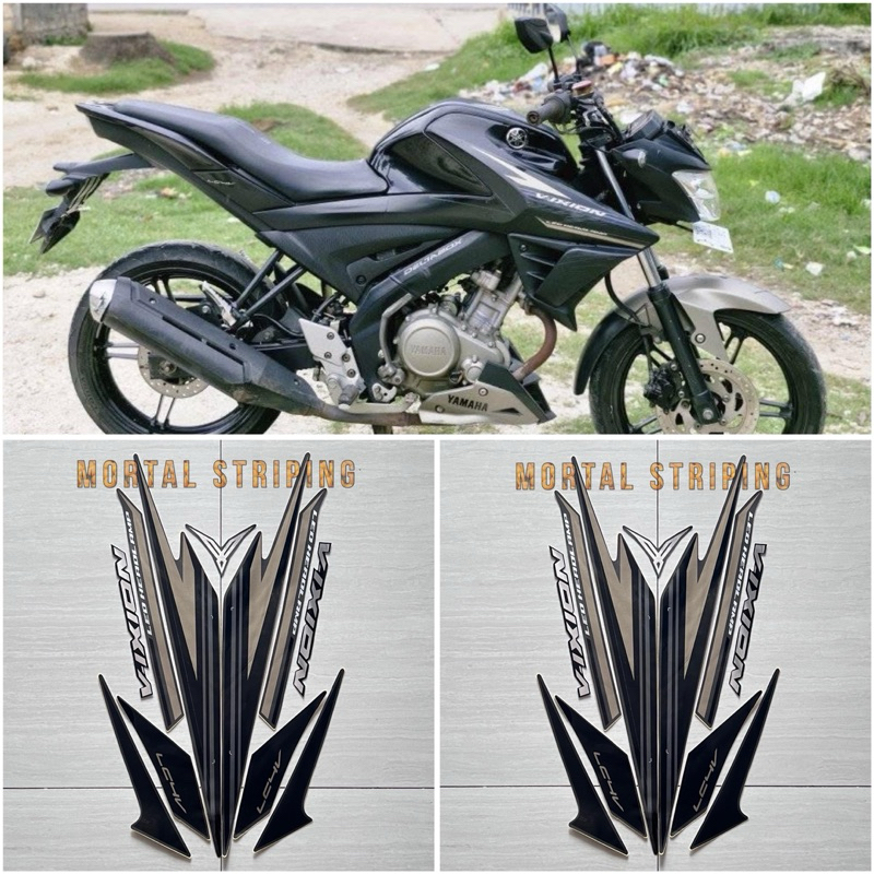 STIKER STRIPING MOTOR VIXION NEW 2017 2018 FACELIFT HITAM