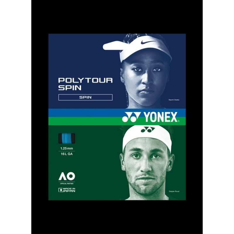 YONEX POLYTOUR SPIN 12 METER - SENAR RAKET TENNIS 100% ORIGINAL TENIS LAPANGAN