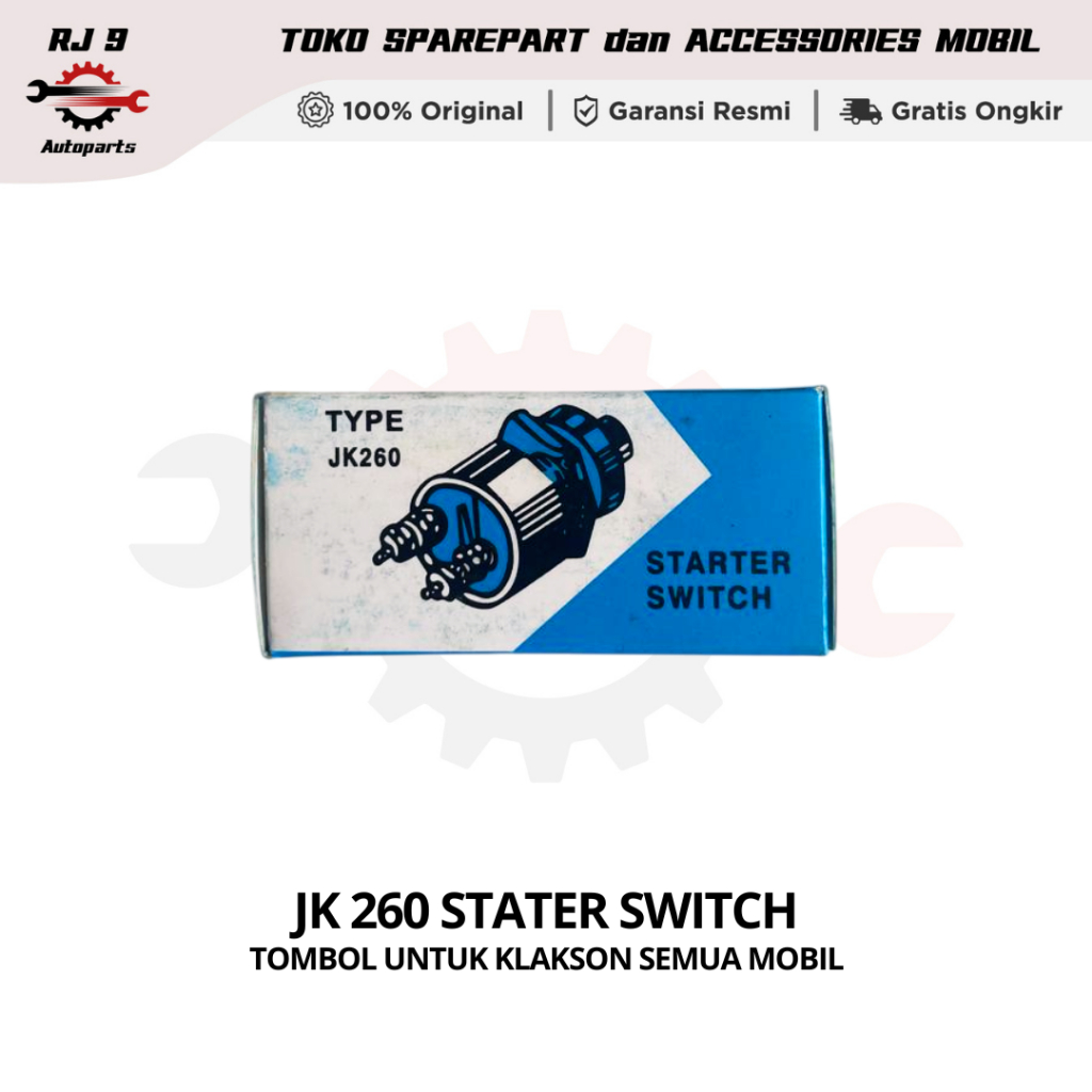 Saklar / Switch / Tombol Untuk Klakson & Starter / Stater Mobil & Motor Universal 12V / 24V - JK 260