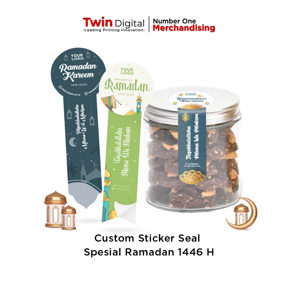 

Twindigital Custom Sticker Seal Segel Toples Kue Lebaran Idul Fitri Stiker Parcel Usaha Makanan Minuman - Stiker Label Kemasan Ramadan