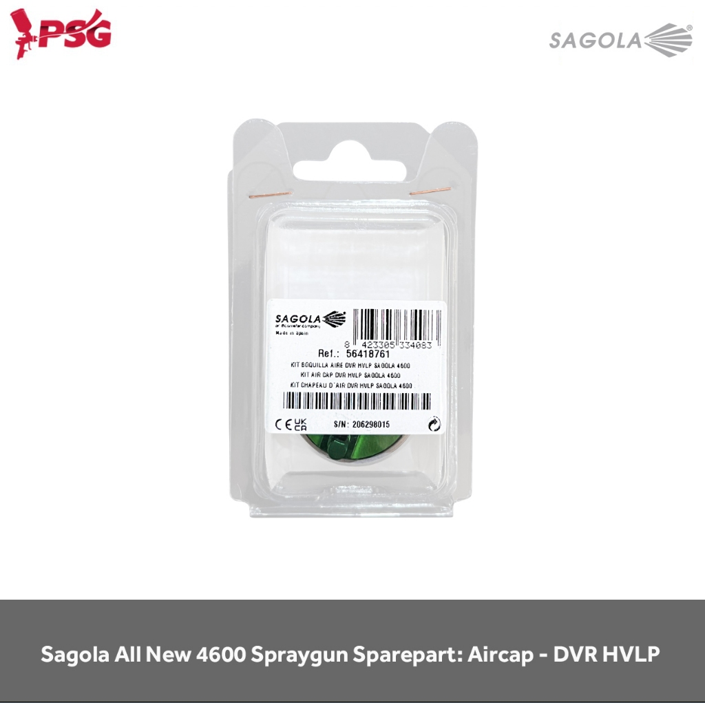 Sagola All New 4600 Spraygun Sparepart: Aircap - DVR HVLP