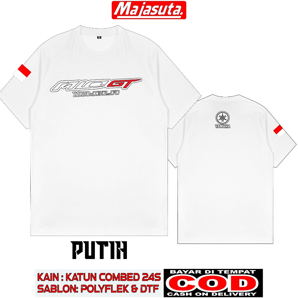 KAOS MOTOR YAMAHA MIO GT M1 KATUN COMBED 24S TEBAL//BISA COD//KAOS KOMUNITAS//KAOS CLUB//KAOS MOTOR/