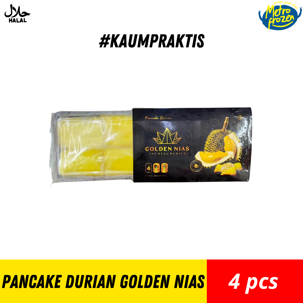 

Golden Nias Pancake Durian 4pcs //pancake durian Banjarmasin