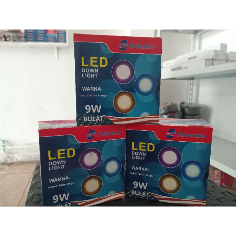 Mang_Usman Lampu Downlight 3 Warna 9 Watt