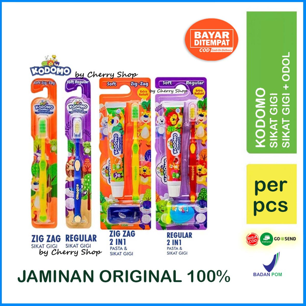 [SIKAT GIGI ANAK & SIKAT GIGI + ODOL ANAK] KODOMO Sikat & Pasta Gigi Set 2in1 Reguler Zig Zag Odol A