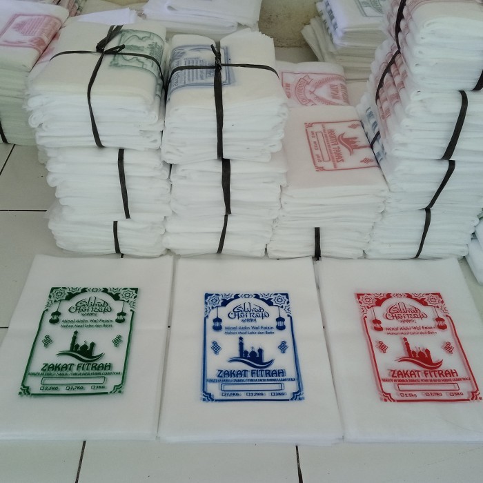 Plastik Beras Zakat Fitrah 3kg - 20pc Plastik Beras Zakat