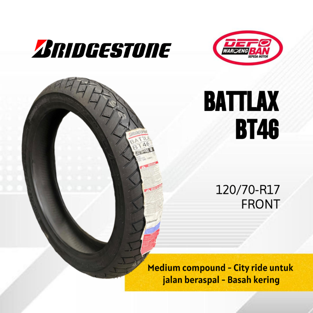 BRIDGESTONE BT46 Tubeless 120/70 R17 BATTLAX