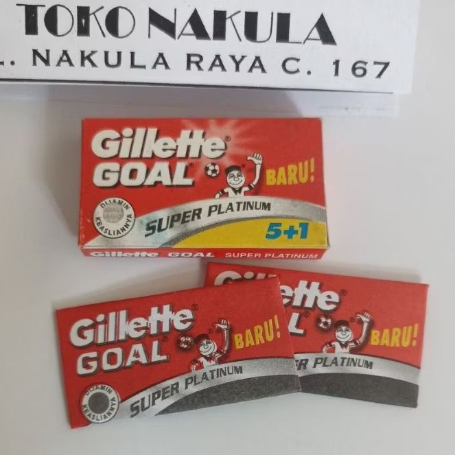 Pisau Silet Gillette Goal Super Platinum Asli