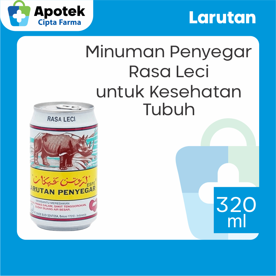 

Larutan Cap Badak Rasa Leci Minuman Kaleng untuk Panas Dalam Sariawan Sakit Tenggorokan dan Susah Bab