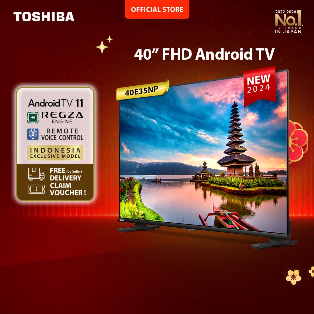 [SPESIAL UNTUK INDONESIA] [KHUSUS ONLINE] [FREE ONGKIR JABODETABEK] Toshiba TV 40" FHD Android TV - 