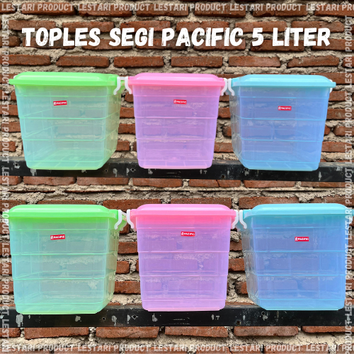 (3 PCS ) TOPLES SEGI PACIFIC 5 LITER | TOPLES SEGI | TOPLES KOTAK | TOPLES BESAR | TOPLES PLASTIK | 