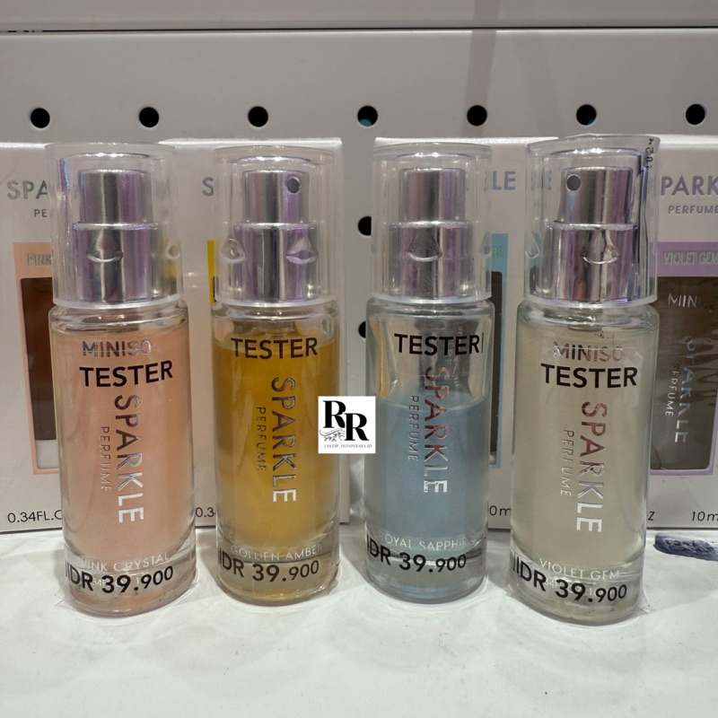 Miniso Perfume - Parfum Wanita / Miniso Sparkle Perfume (Pink Crystal, Gold Amber, Royal Sapphire, V