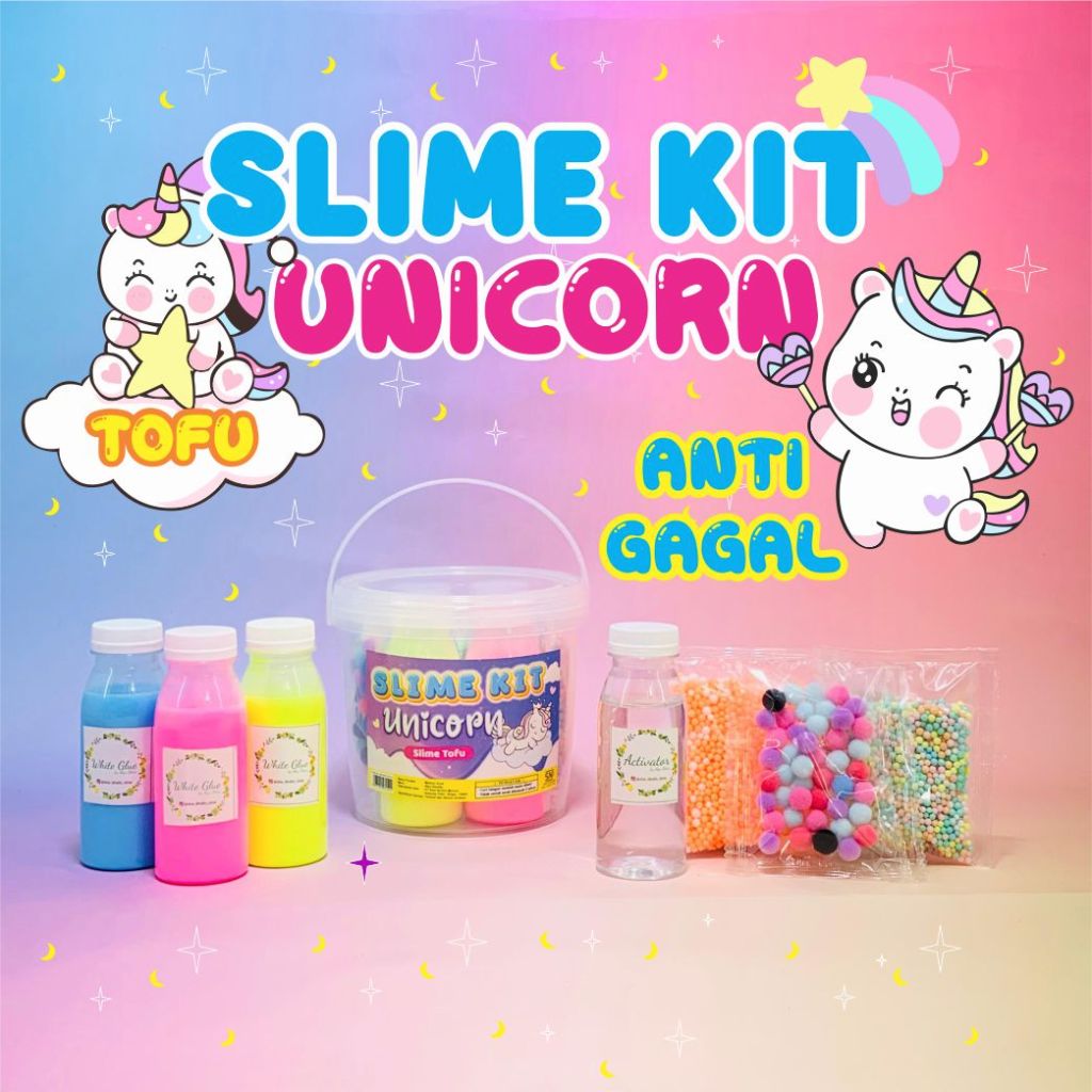 PAKET SLIME KIT TOFU PREMIUM /SLIME KIT TOFU/SLIME TOFU/SLIME KIT LENGKAP/SLIME KIT MURAH/SLIME KIT 