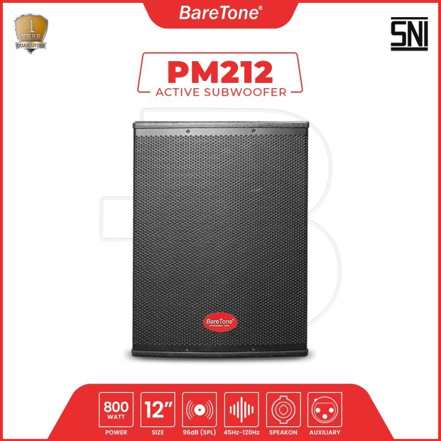 Speaker Subwoofer Aktif BareTone PM-212 Type 12 Inch