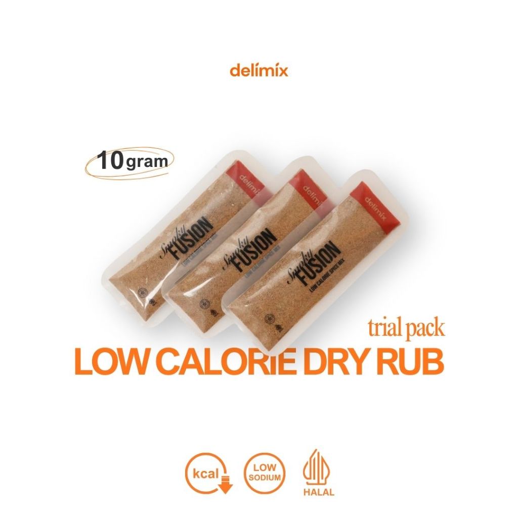 

TRIAL PACK 10gr | Delimix Low Calorie Spice Mix | Dry Rub Serbaguna | Bumbu Marinasi | Rasa Smoky Fusion