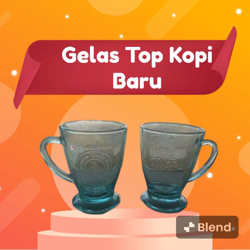 Gelas Top Kopi baru Gelas polos gelas warung bening kaca