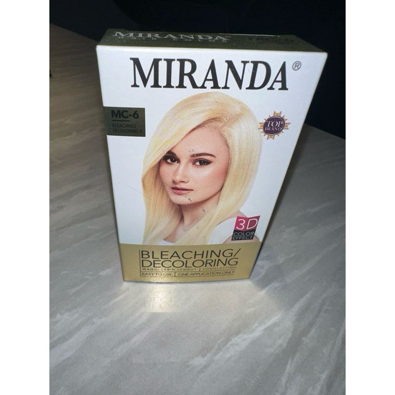 Miranda hair color coloring bleaching putih pewarna rambut bleaching