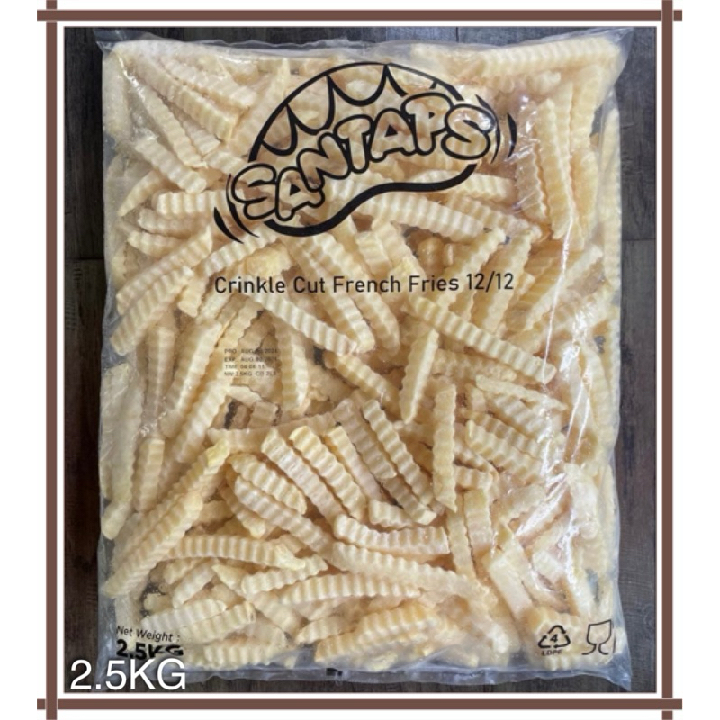 

Aviko/ Santaps/Frozenland Kentang 2.5 KG Kemasan Polos (Shoestring-Straight -Crincle)