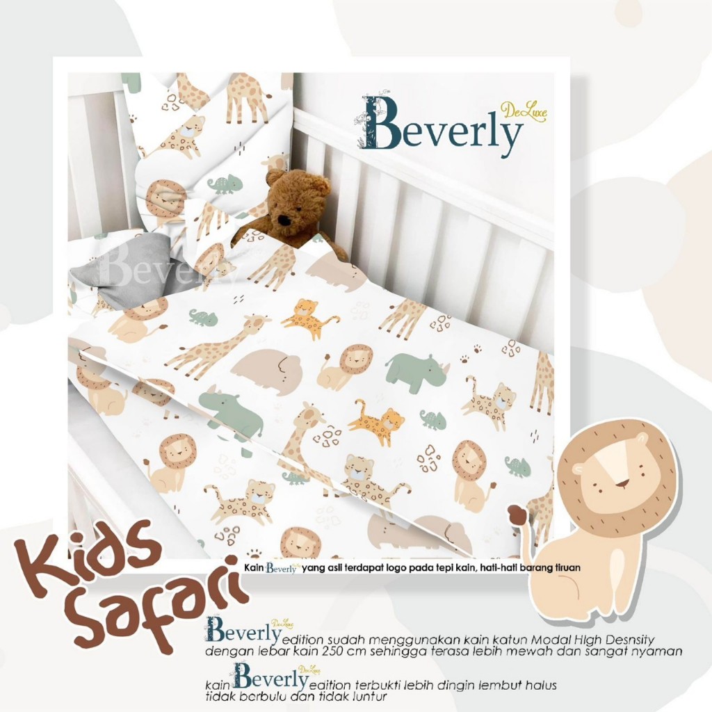 Sprei Anti Geser Sprei Home Made Seprei Home Made Sprei Katun Beverly Kids Safari 90x200 100x200 120