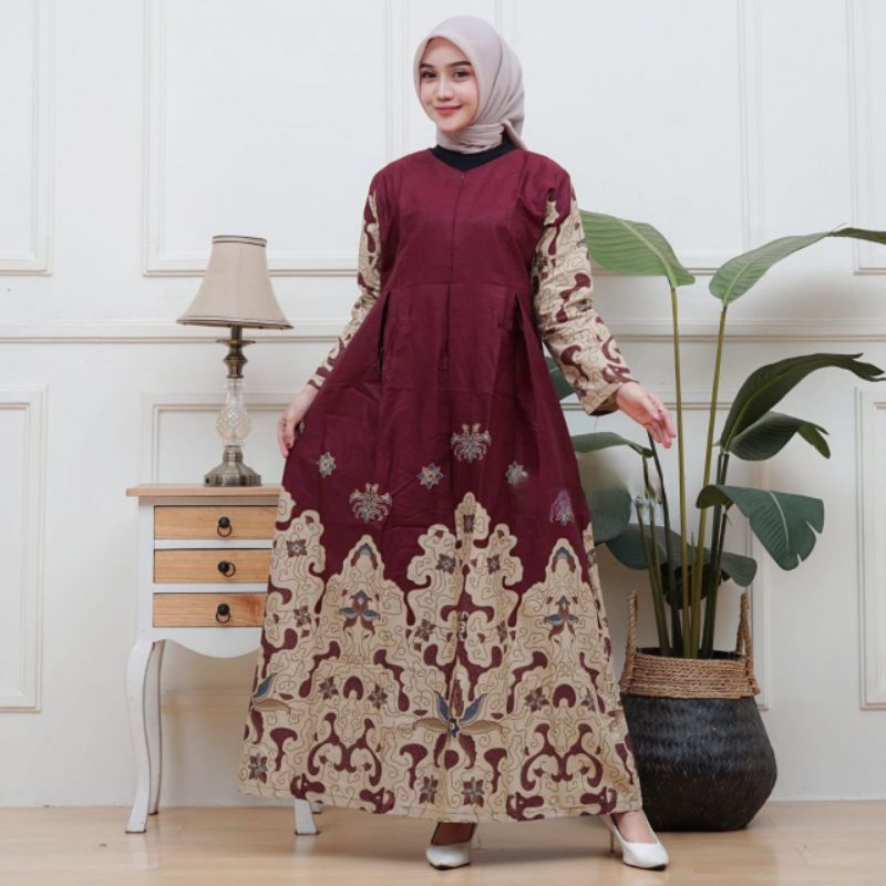 Gamis Jumbo Terbaru BigSize Gamis Batik Ld150 Gamis Lebaran