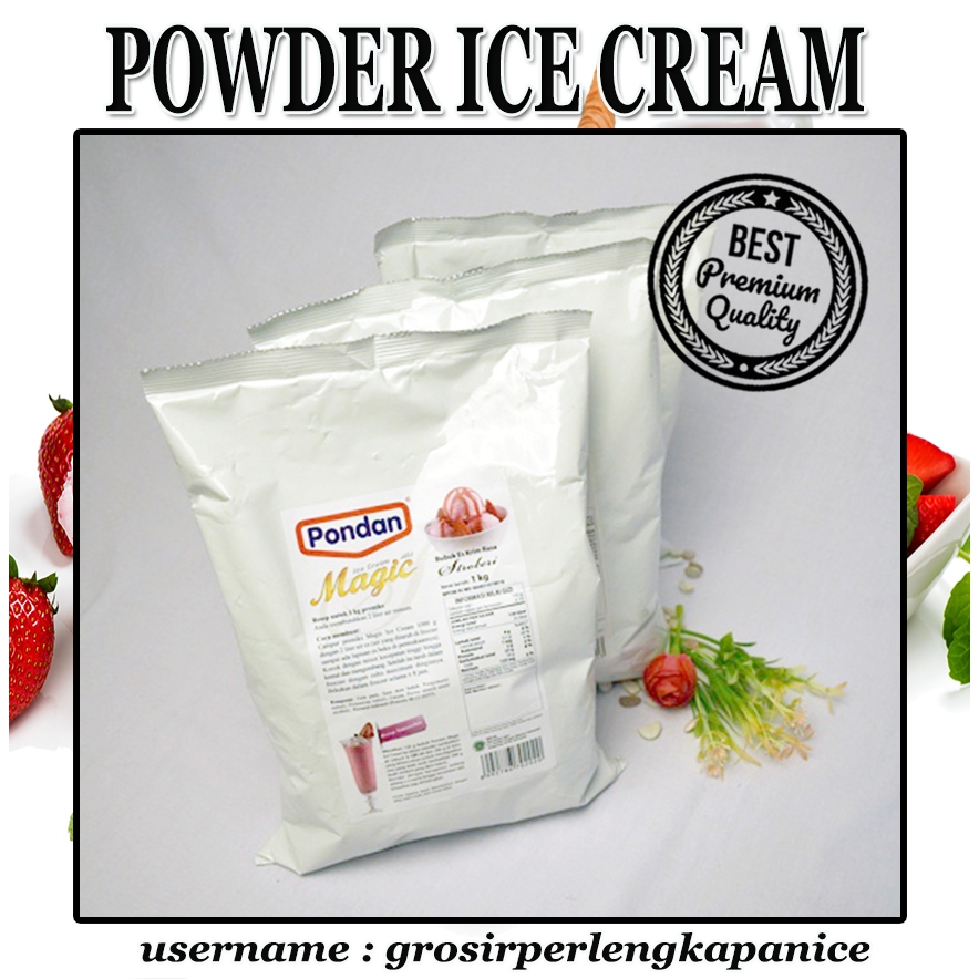 

Bubuk Premium Pondan 1kg Hard Ice Cream