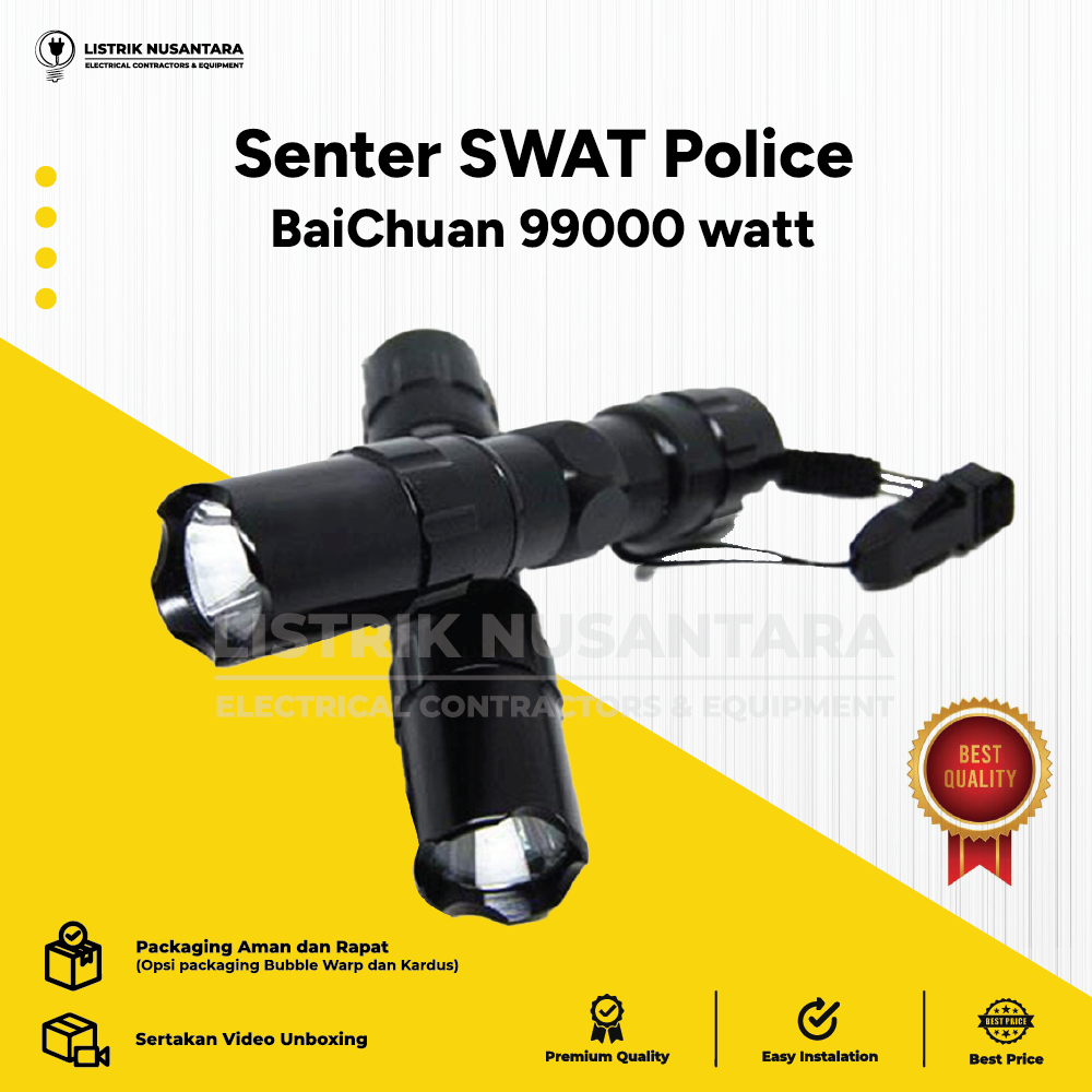 Senter SWAT Police BaiChuan 99000 Paket Lengkap Bai Chuan