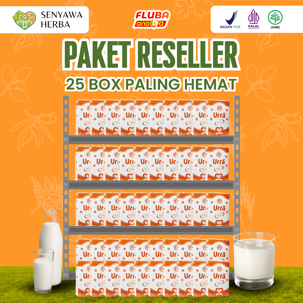 

Paket Reseller 25 Box URRA Susu Kambing Saanen Untuk Penambah Berat Badan Anak Rasa Original 200gr