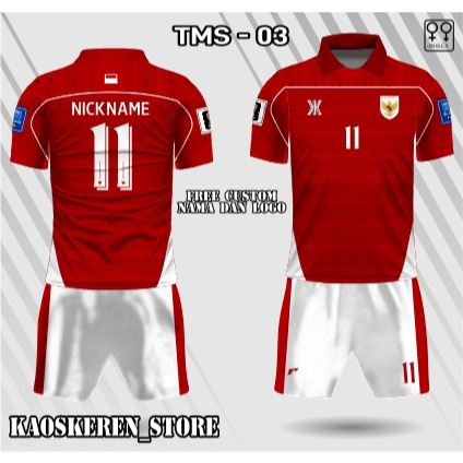 jersey setelan timnas terbaru baju timnas indonesia kaos sepak bola timnas indonesia free custom