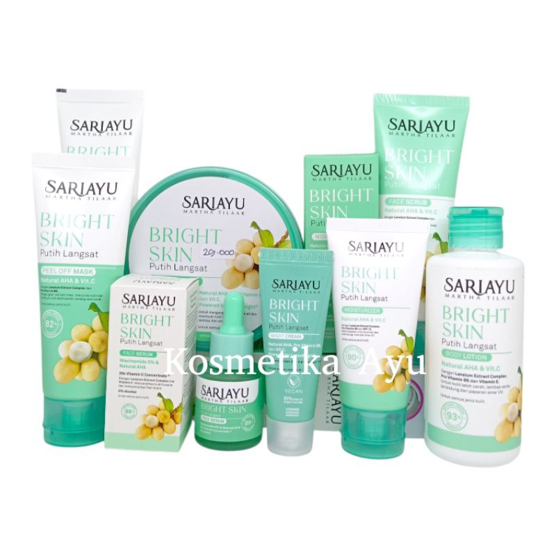 Paket Skincare Sariayu Martha Tilaar Bright Skin Putih Langsat Lengkap Untuk Semua Jenis Kulit