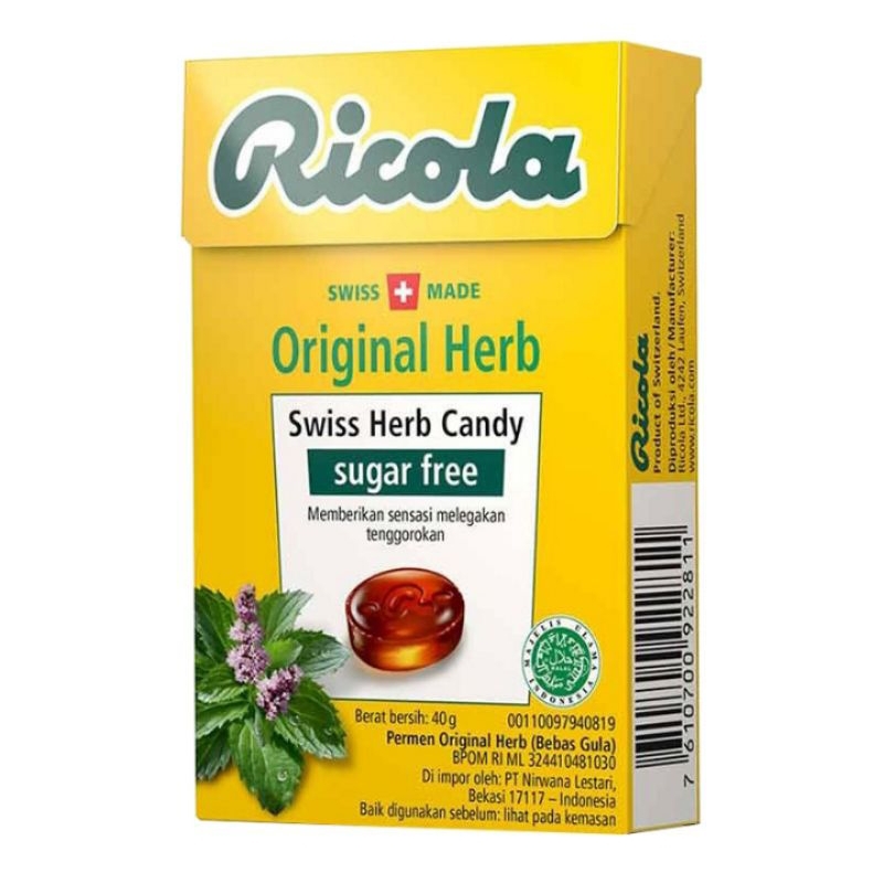 

ricola permen bebas gula 40 g