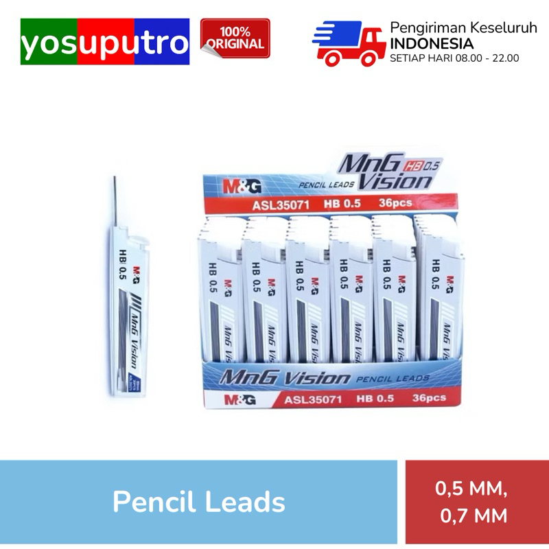 

M&G Stationery Isi Pensil HB Refill Lead Pencil Mekanik Refill Pensil