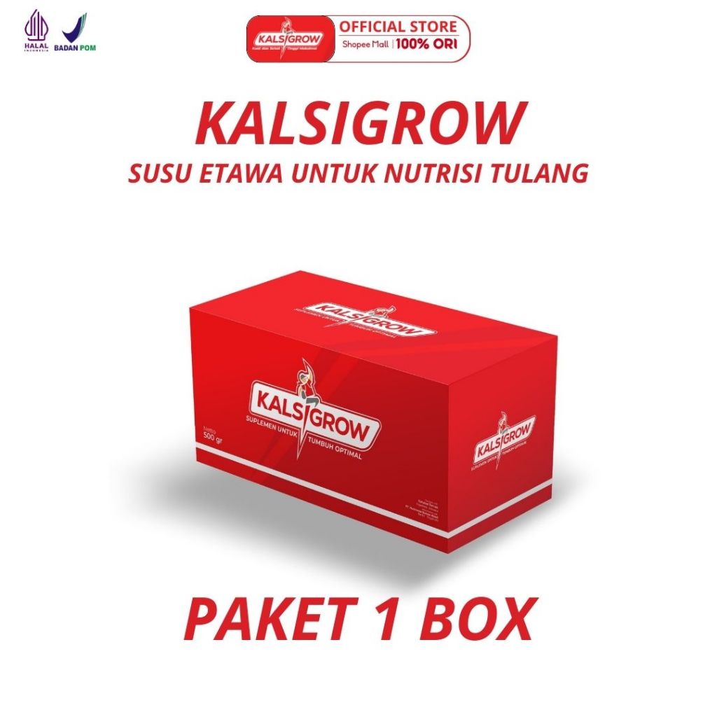 

Kalsigrow Susu Etawa Minuman Nutrisi Untuk Tulang dan Regenerasi Tulang Kemasan 1 Box