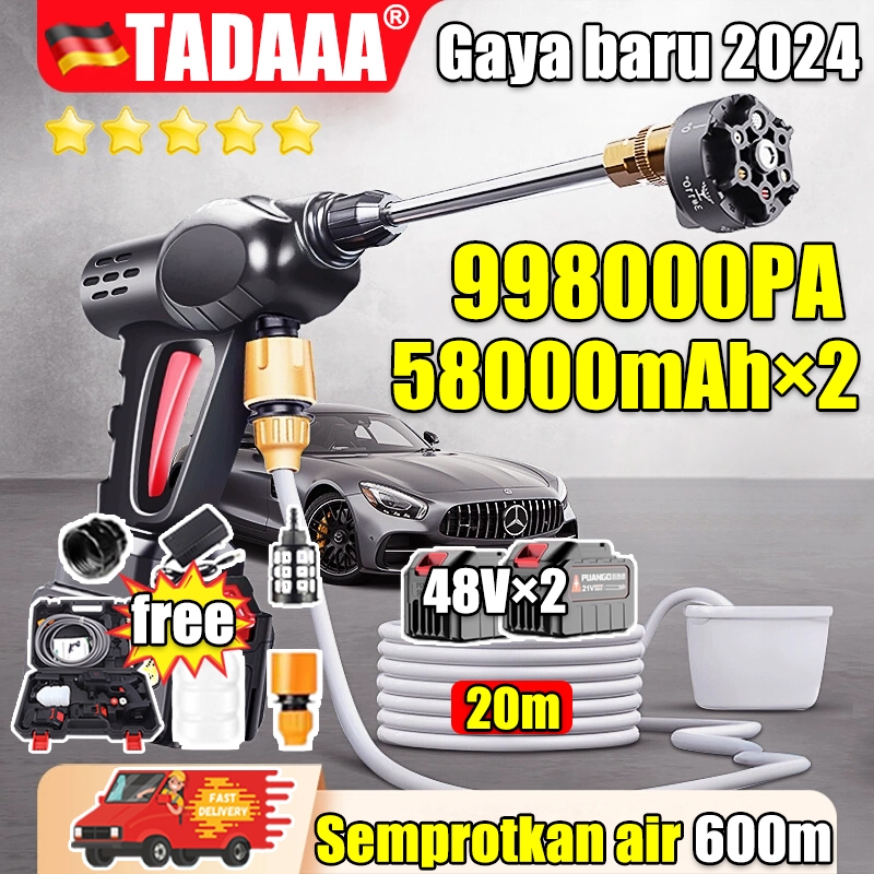 kotak peralatan gratis BAIPUXI Alat cuci mobil High pressure cleaner 2 baterai 288bar 399vf 180000kp
