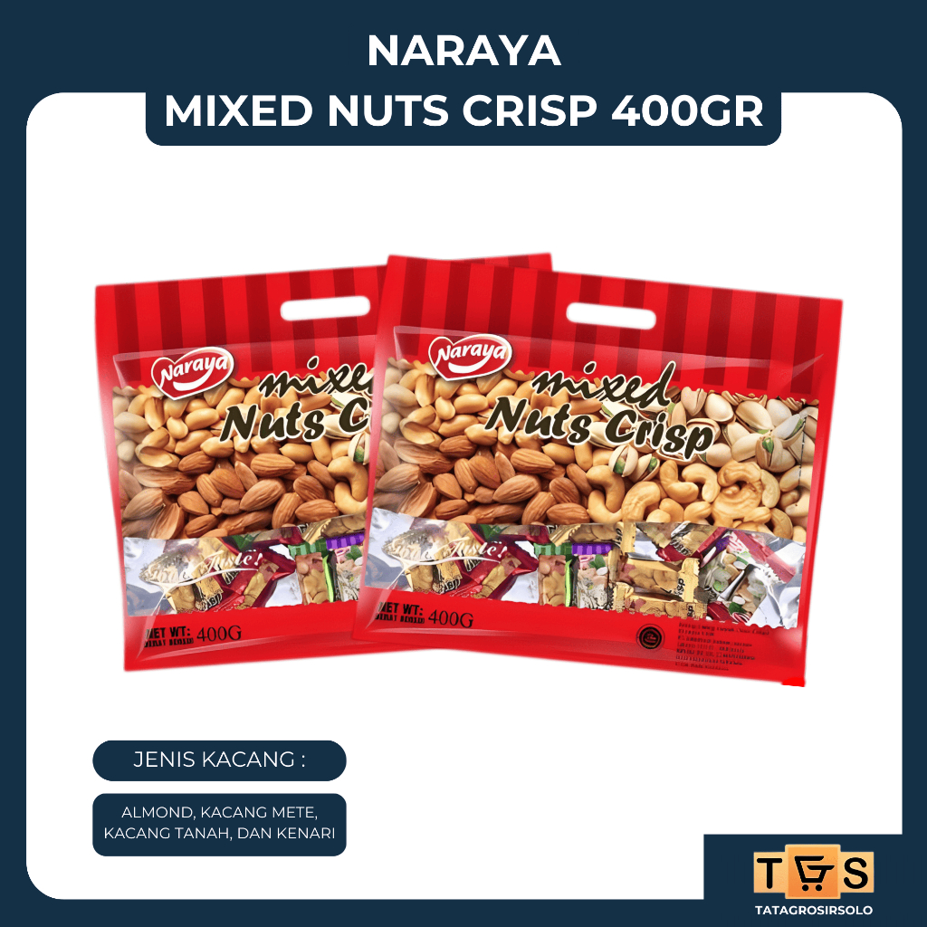 

[400gr] S110 | Naraya Mixed Nuts Crisp | Naraya Permen Kacang | Enting-enting 400gram