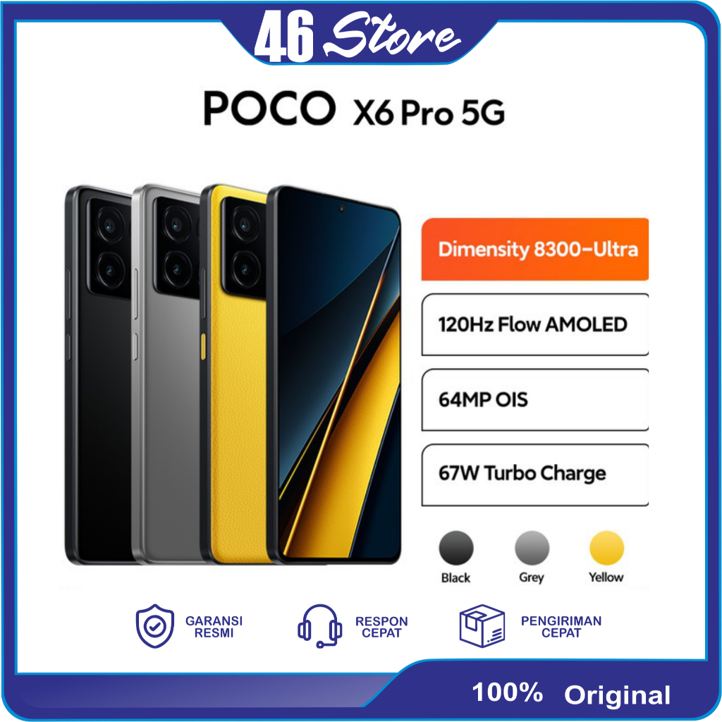 POCO X6 Pro 5G [12/512GB]- Garansi Resmi