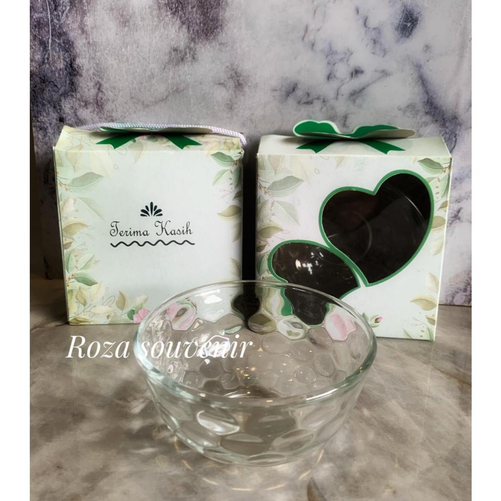 Souvenir Mangkok Beling  Kemasan Box Kertas + Tali Sovenir Pernikahan Mangkuk Beling
